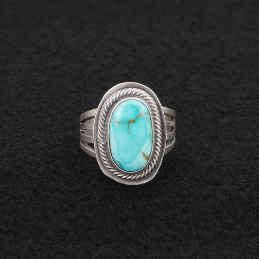 Darrin Livingston Turquoise & Sterling Silver Ring Size 7