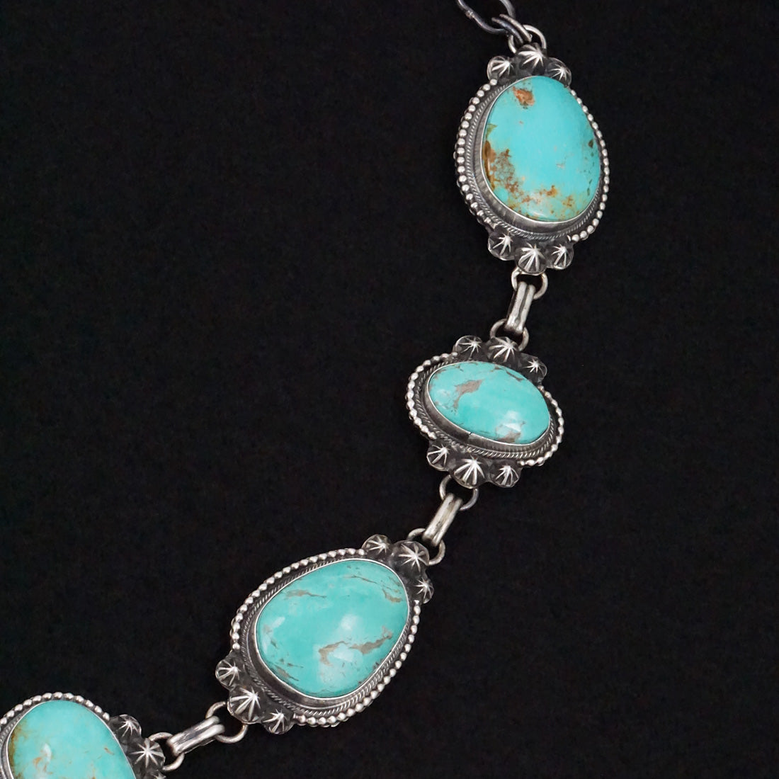 Bob Becenti Turquoise & Sterling Silver Necklace Set