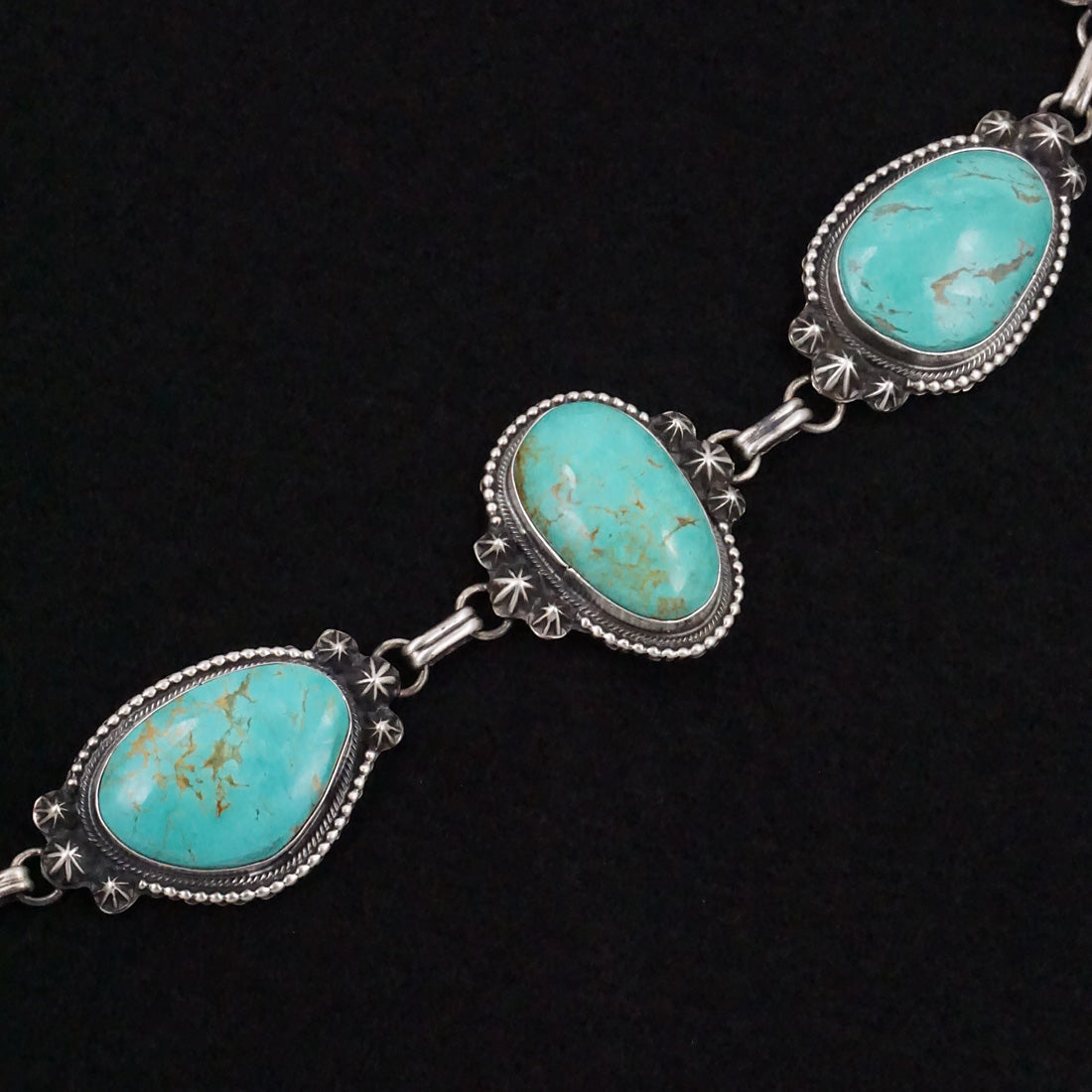 Bob Becenti Turquoise & Sterling Silver Necklace Set