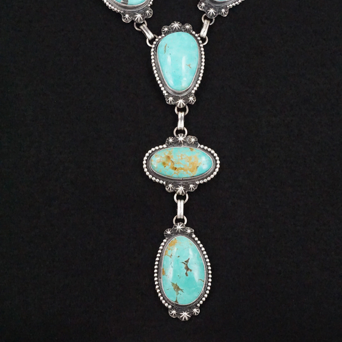 Bob Becenti Turquoise & Sterling Silver Necklace Set