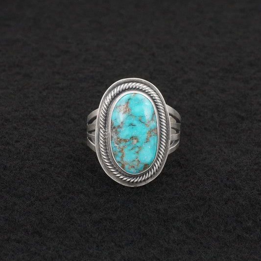 Darrin Livingston Turquoise & Sterling Silver Ring Size 7