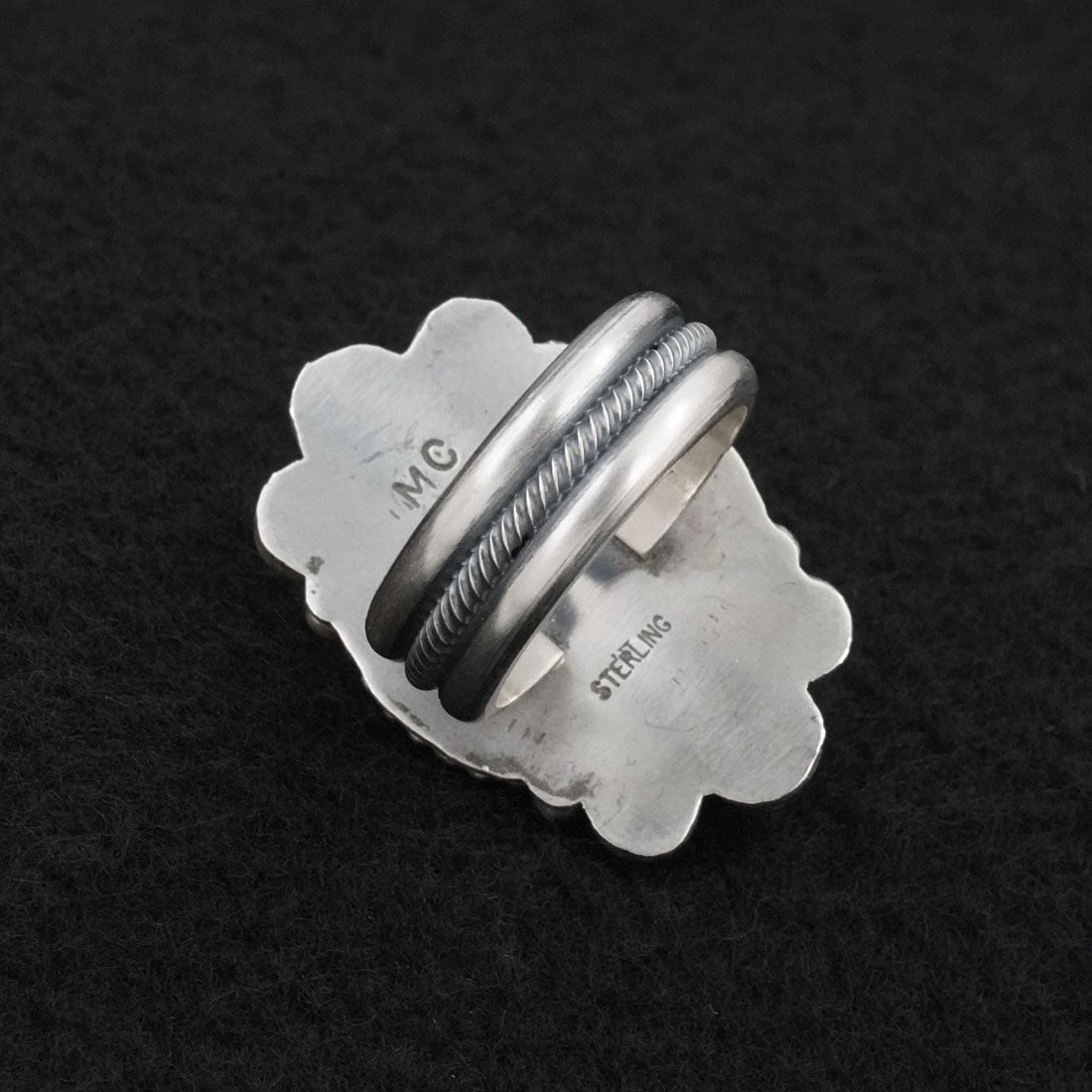 Michael Calladitto Turquoise & Sterling Silver Ring Size 8.5