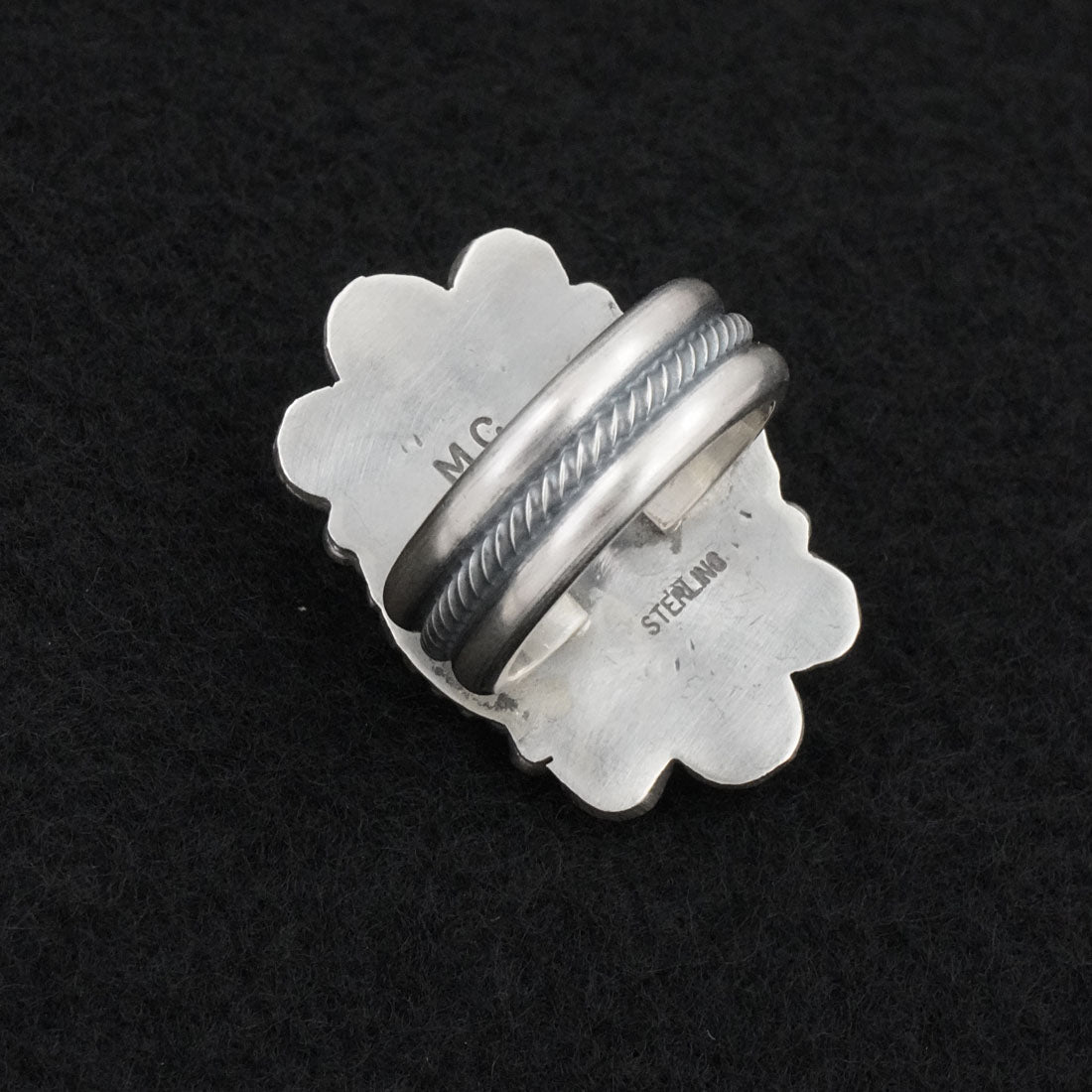 Michael Calladitto Turquoise & Sterling Silver Ring Size 8