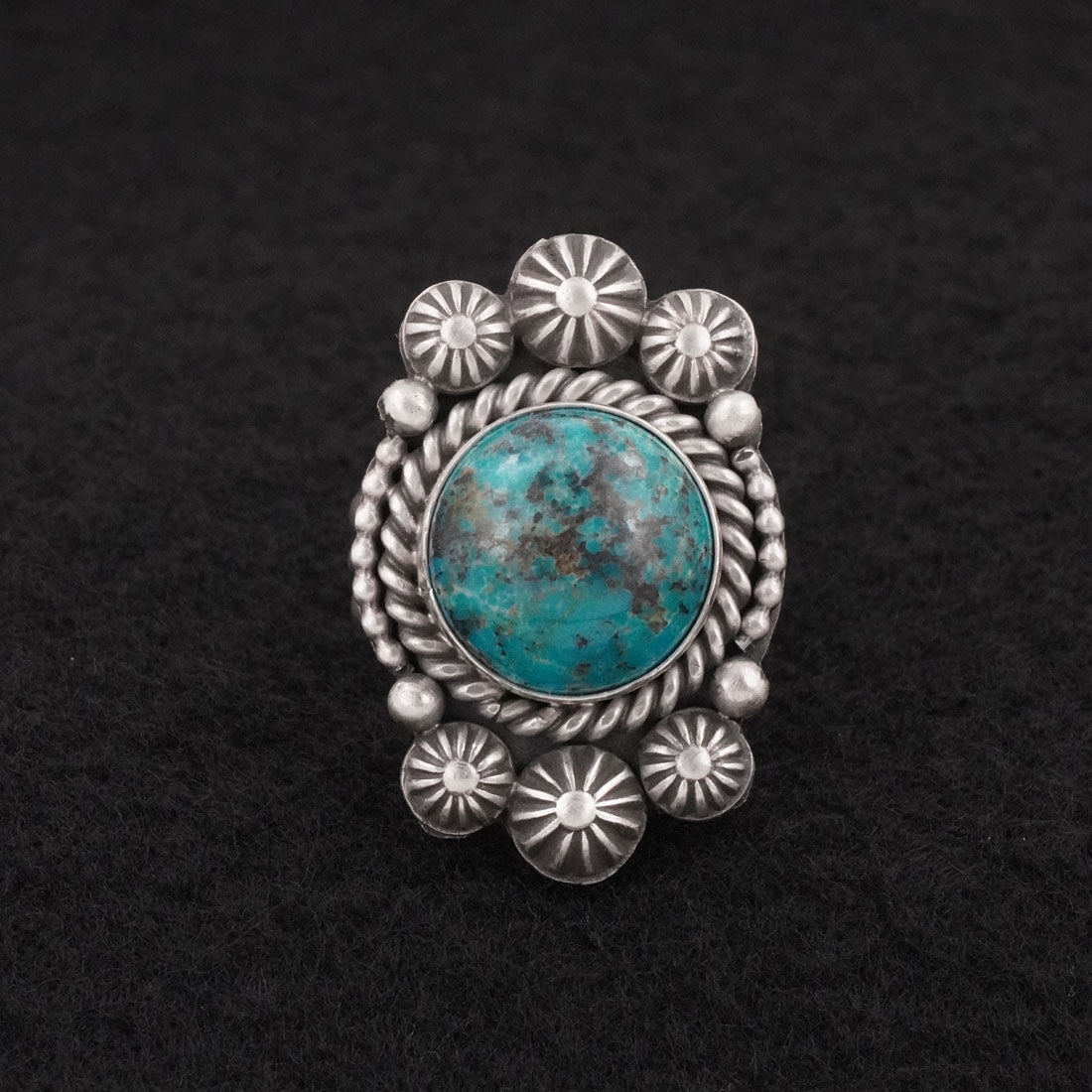 Michael Calladitto Turquoise & Sterling Silver Ring Size 7