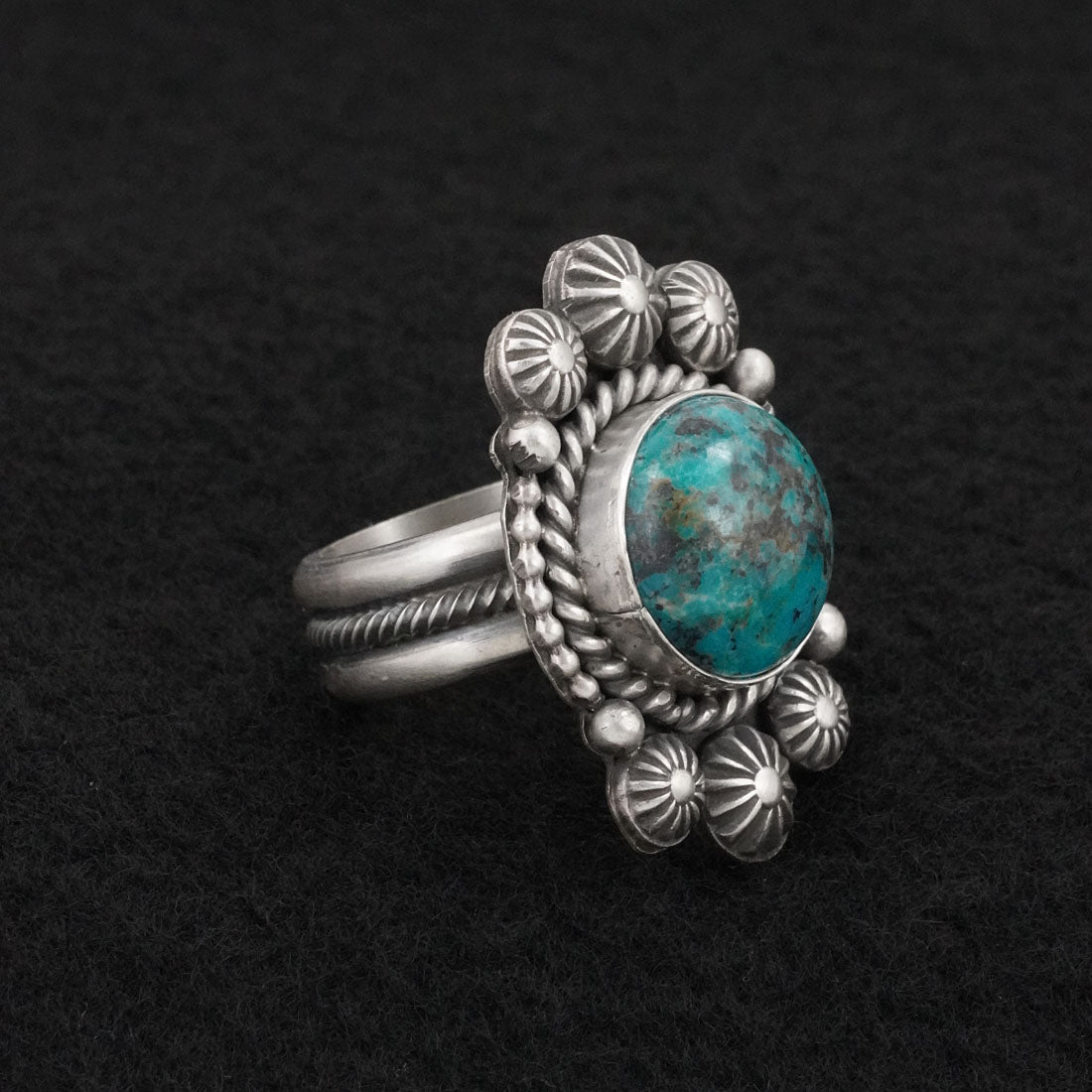 Michael Calladitto Turquoise & Sterling Silver Ring Size 7