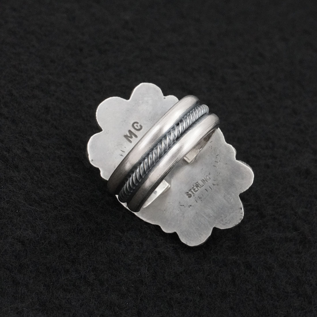 Michael Calladitto Turquoise & Sterling Silver Ring Size 8