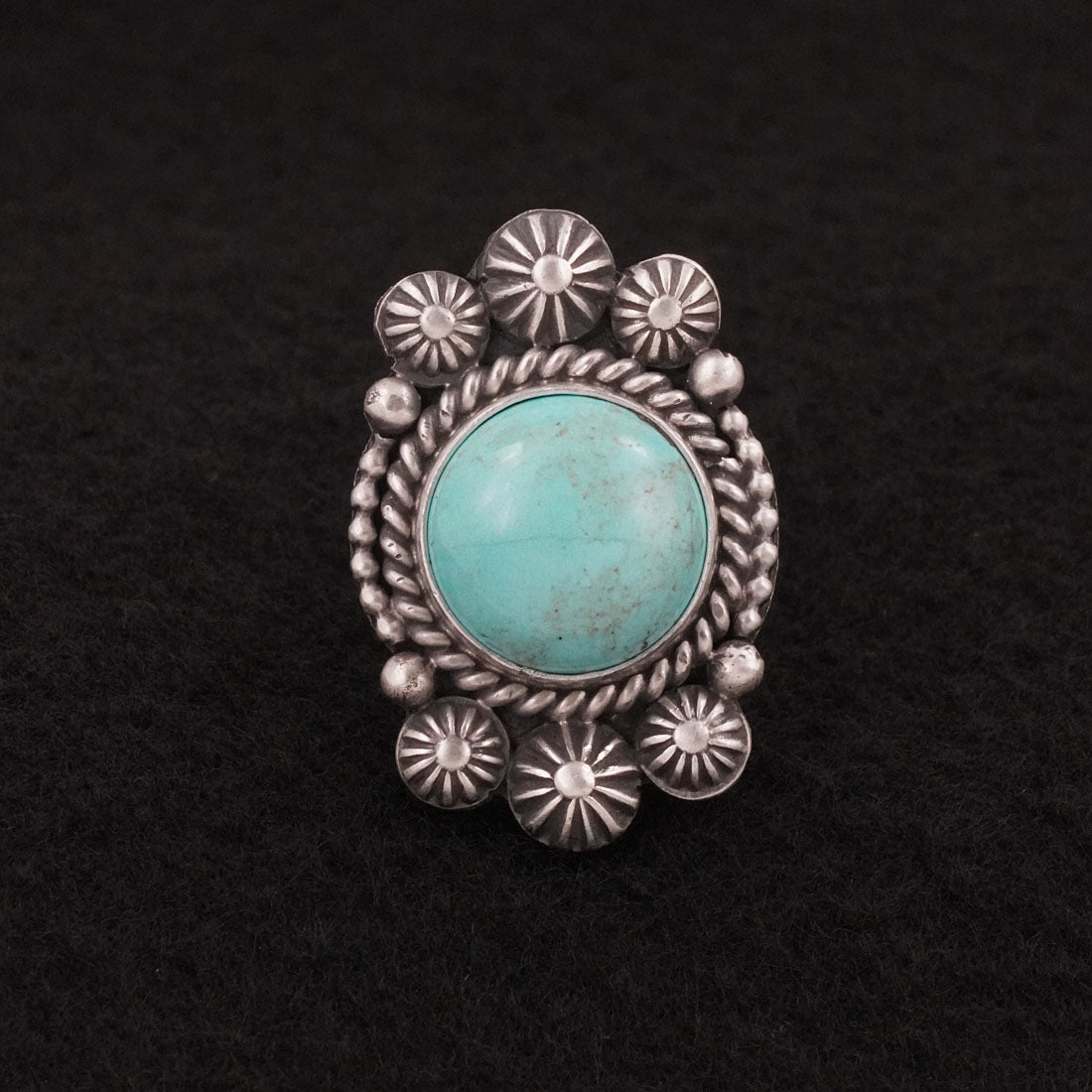 Michael Calladitto Turquoise & Sterling Silver Ring Size 7