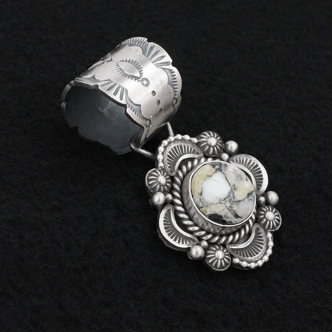 Rosita Calladitto White Buffalo & Sterling Silver Pendant