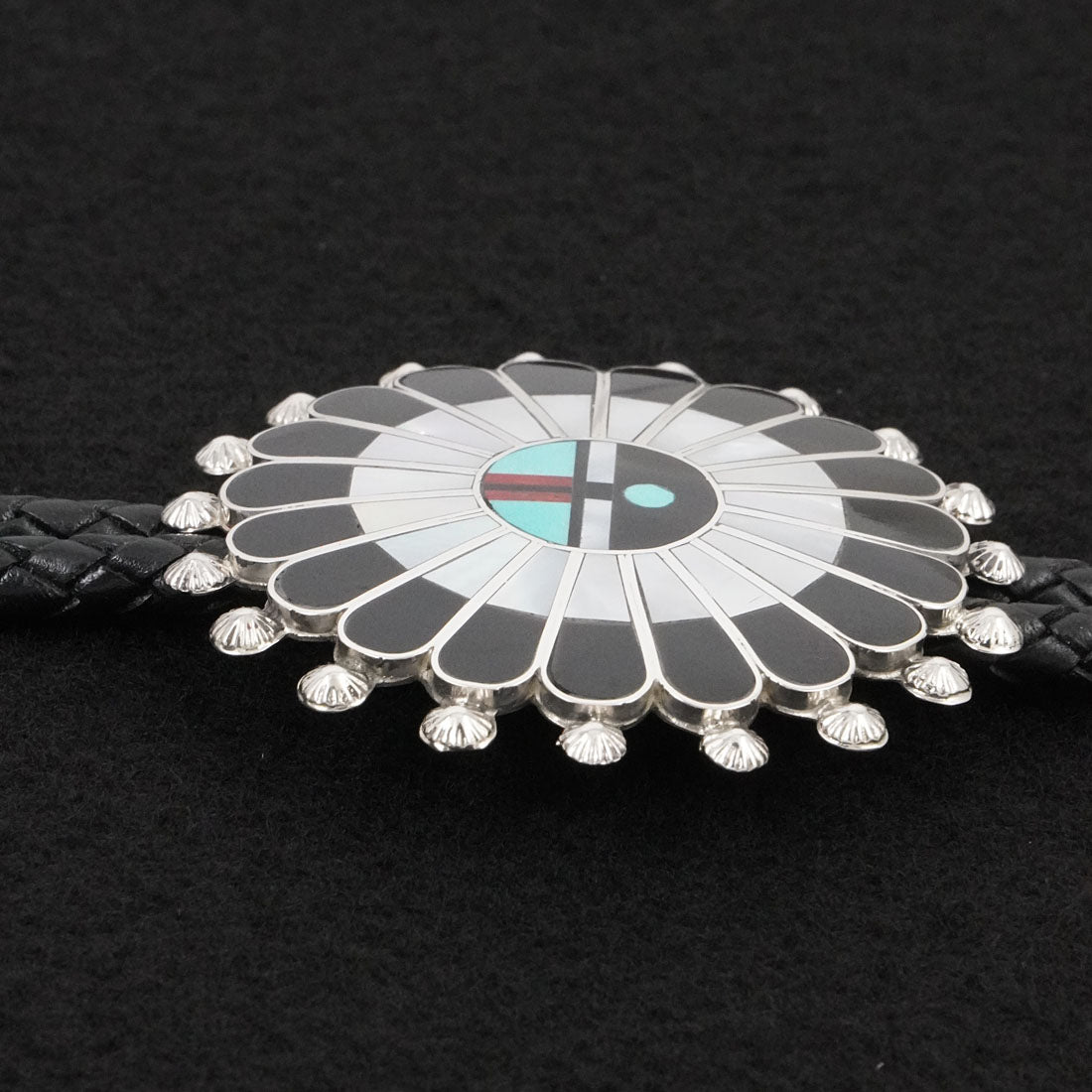 April Unkestine Multi-Stone & Sterling Silver Bolo Tie