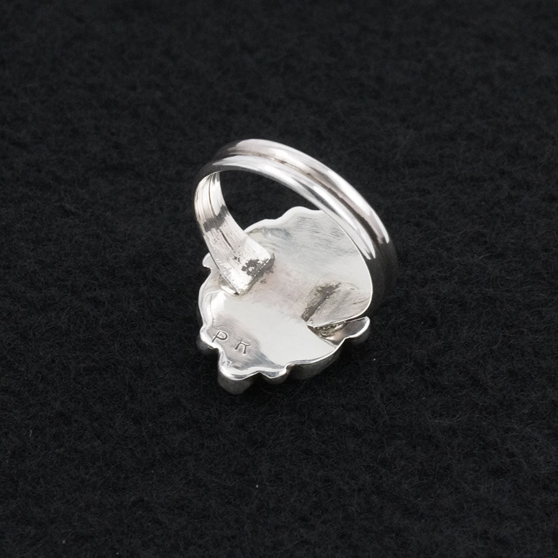 Priscilla Reeder Coral & Sterling Silver Ring Sz. 8