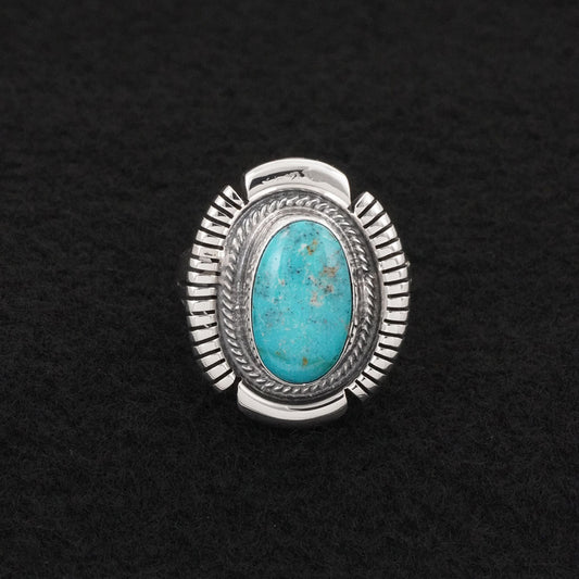 Thomas Francisco Turquoise & Sterling Silver Ring Size 8.5