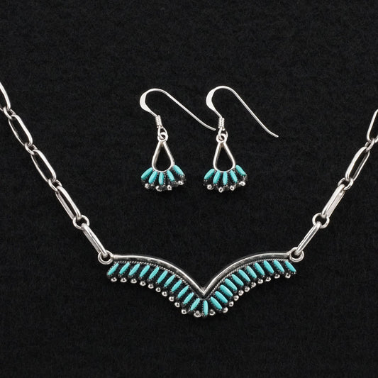 Mildred Ukestine Turquoise & Sterling Silver Necklace Set