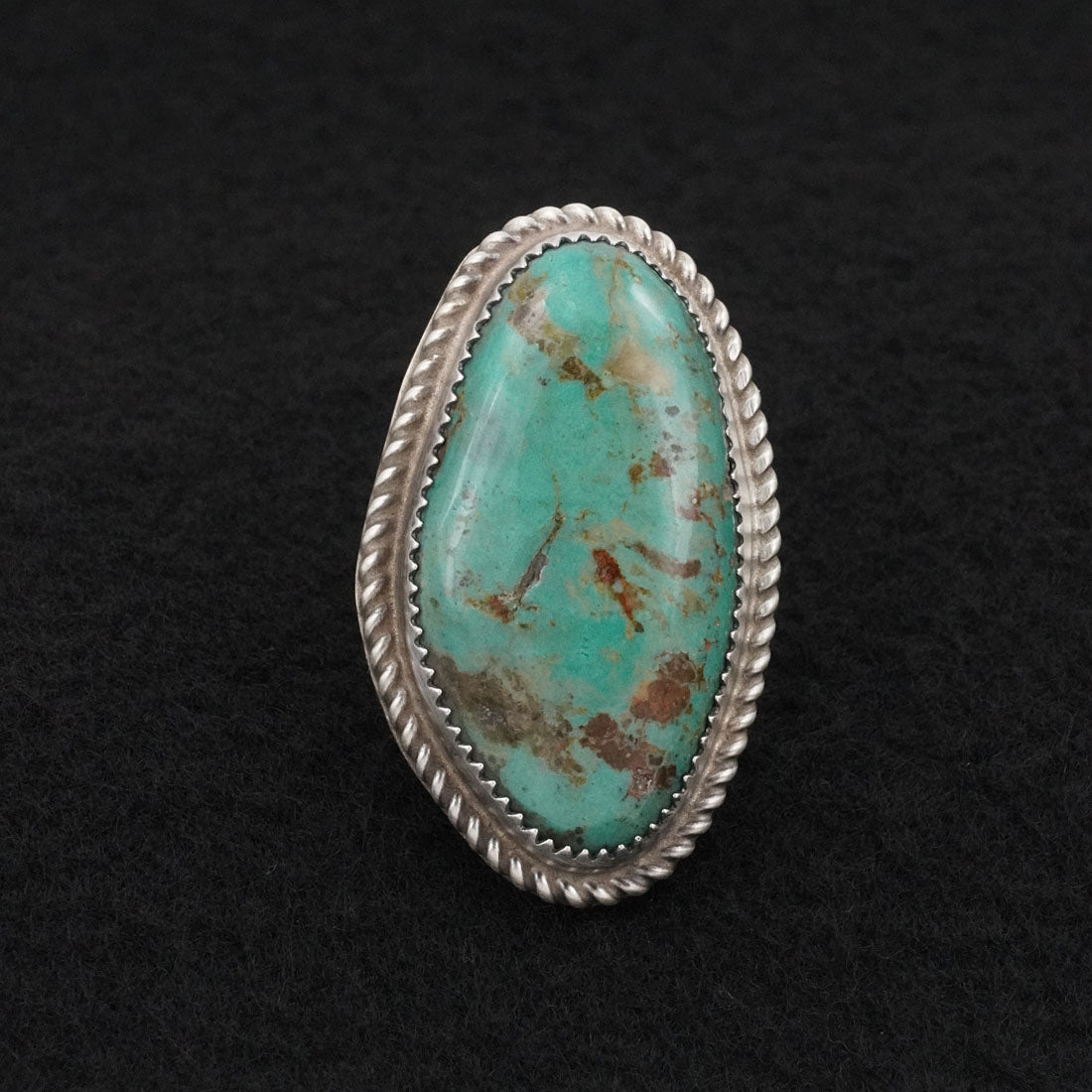 Leslie Nez Turquoise & Sterling Silver Ring Size 7