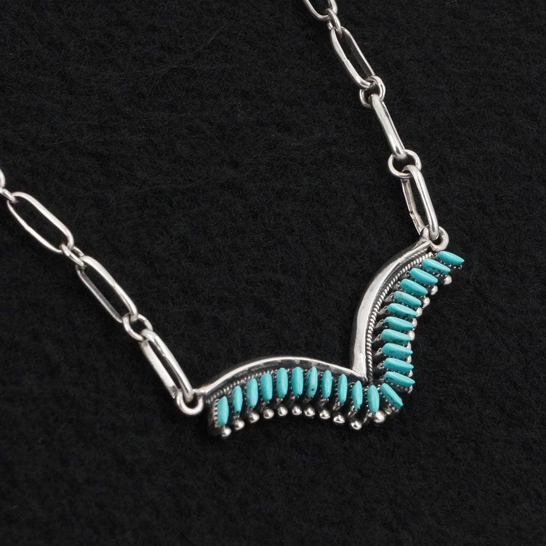 Mildred Ukestine Turquoise & Sterling Silver Necklace Set