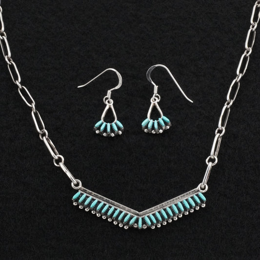 Mildred Ukestine Turquoise & Sterling Silver Necklace Set