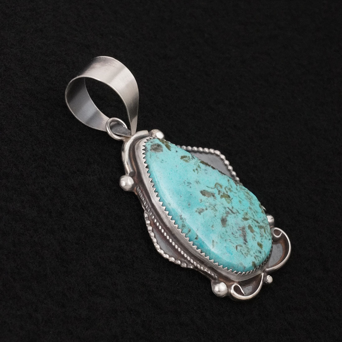 Leslie Nez Turquoise & Sterling Silver Pendant