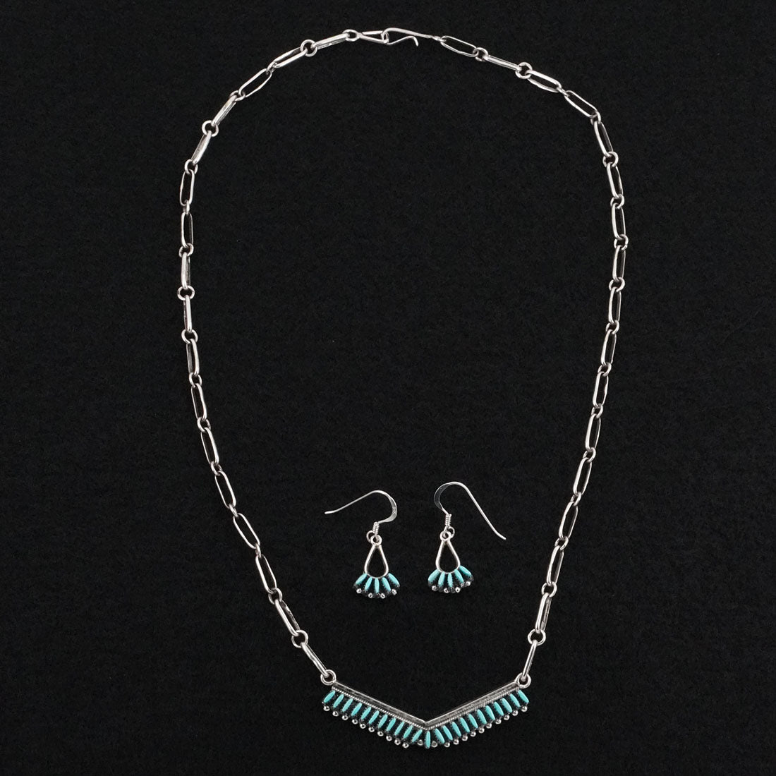 Mildred Ukestine Turquoise & Sterling Silver Necklace Set