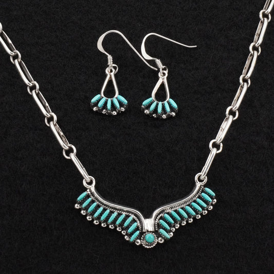 Mildred Ukestine Turquoise & Sterling Silver Necklace Set