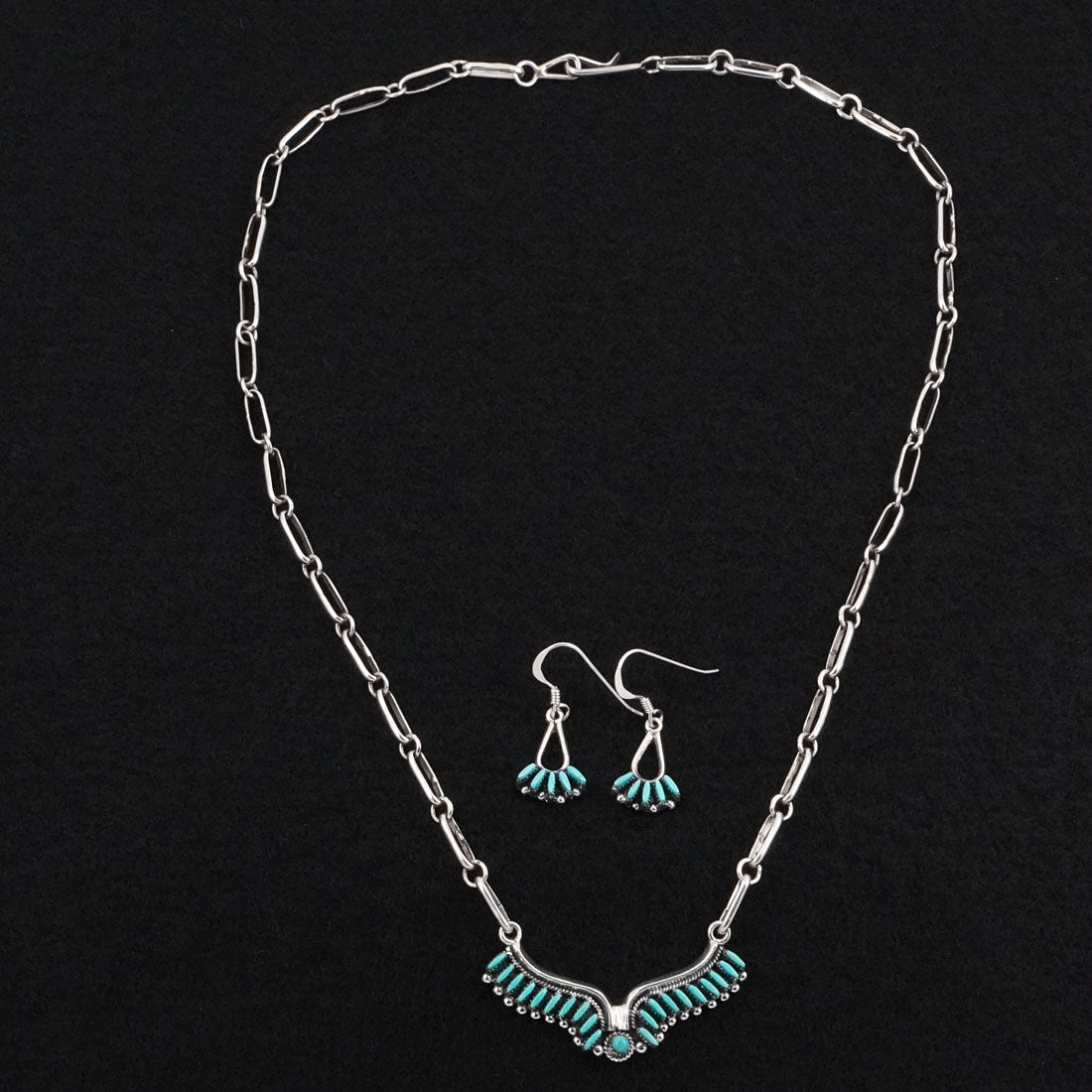 Mildred Ukestine Turquoise & Sterling Silver Necklace Set