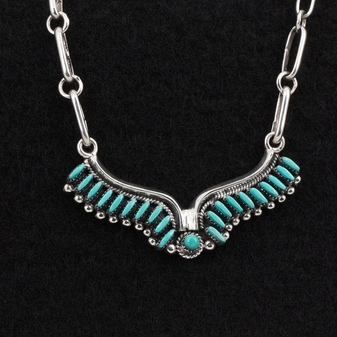 Mildred Ukestine Turquoise & Sterling Silver Necklace Set