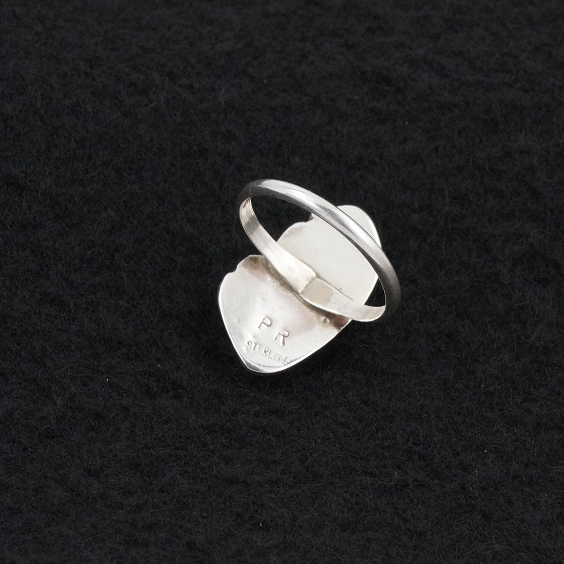 Priscilla Reeder Pink Conch & Sterling Silver Ring Sz. 6