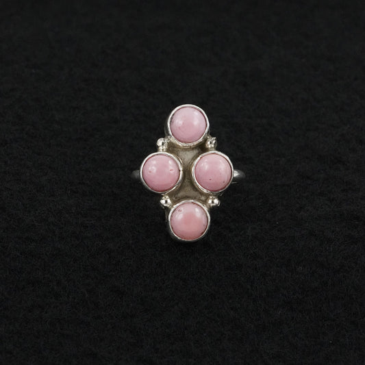 Priscilla Reeder Pink Conch & Sterling Silver Ring Sz. 4.5