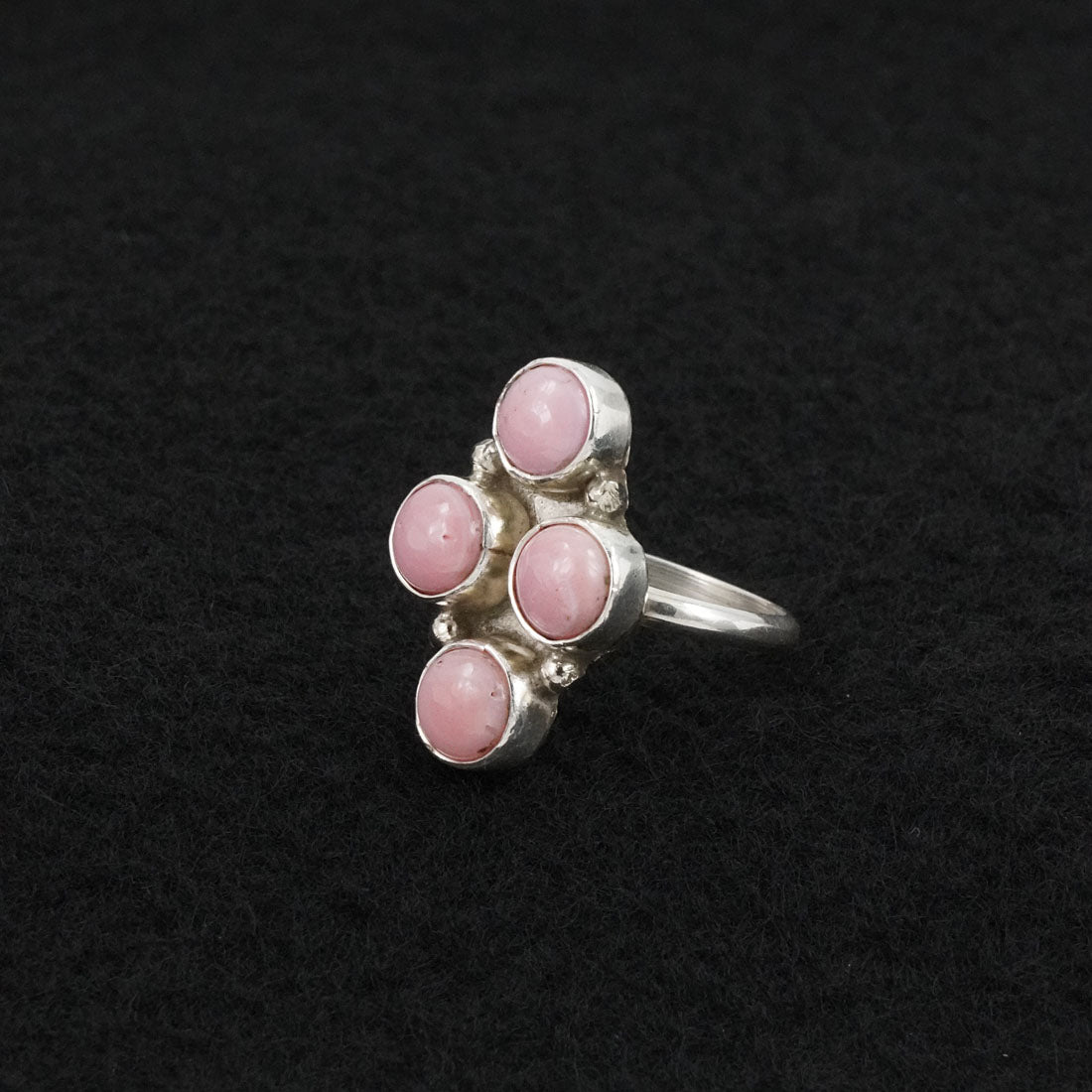 Priscilla Reeder Pink Conch & Sterling Silver Ring Sz. 4.5