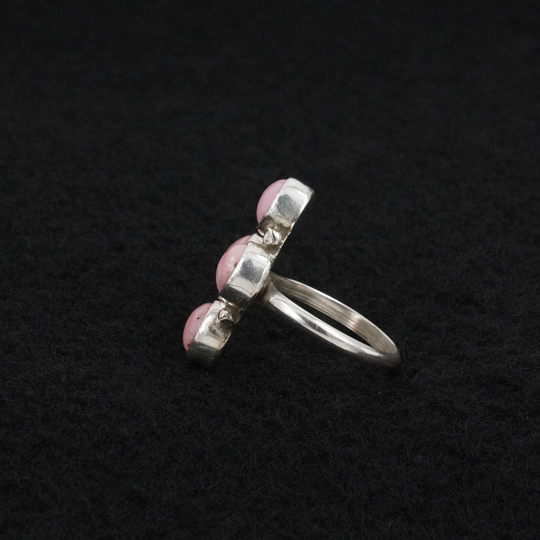 Priscilla Reeder Pink Conch & Sterling Silver Ring Sz. 4.5