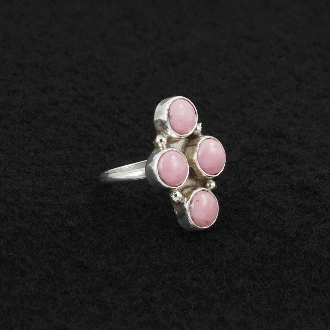 Priscilla Reeder Pink Conch & Sterling Silver Ring Sz. 4.5