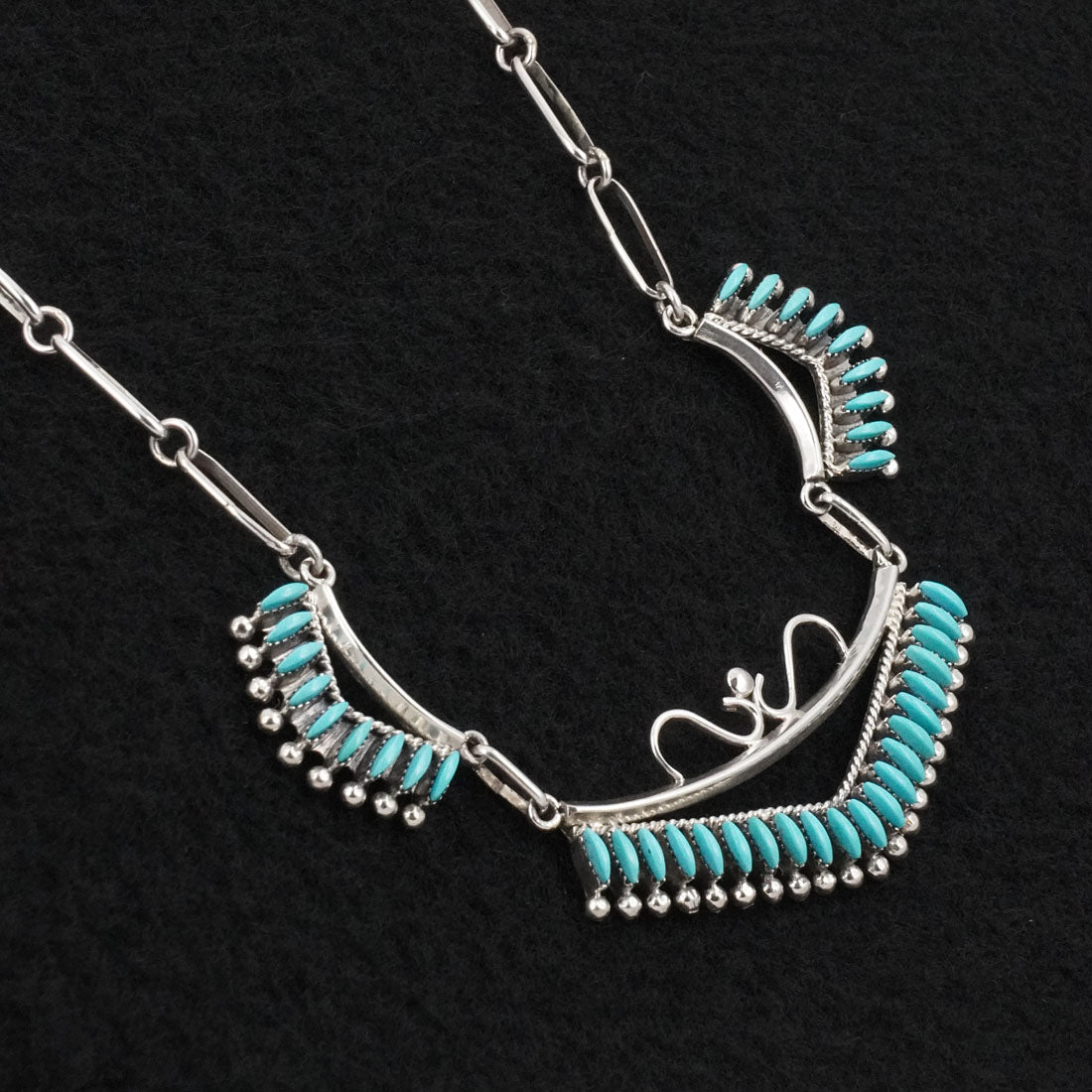 Stewart Nakatewa Turquoise & Sterling Silver Necklace Set