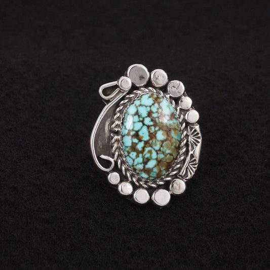 Phil Nez Turquoise & Sterling Silver Ring Adj.