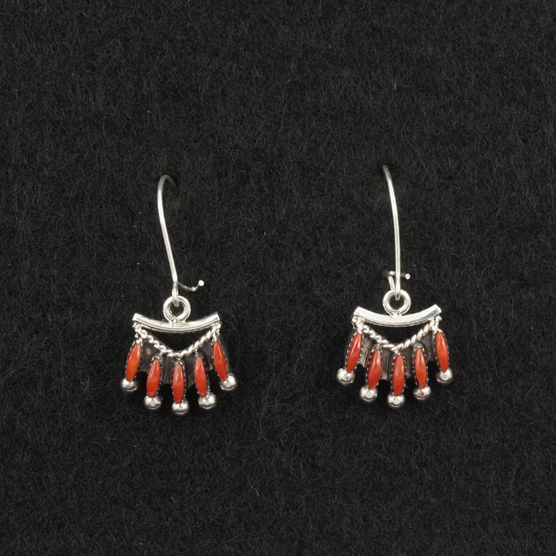 Stewart Nakatewa Coral & Sterling Silver Necklace Set