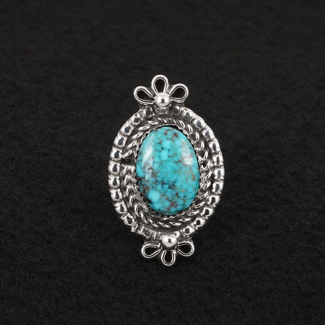 Phil Nez Turquoise & Sterling Silver Ring Adj.