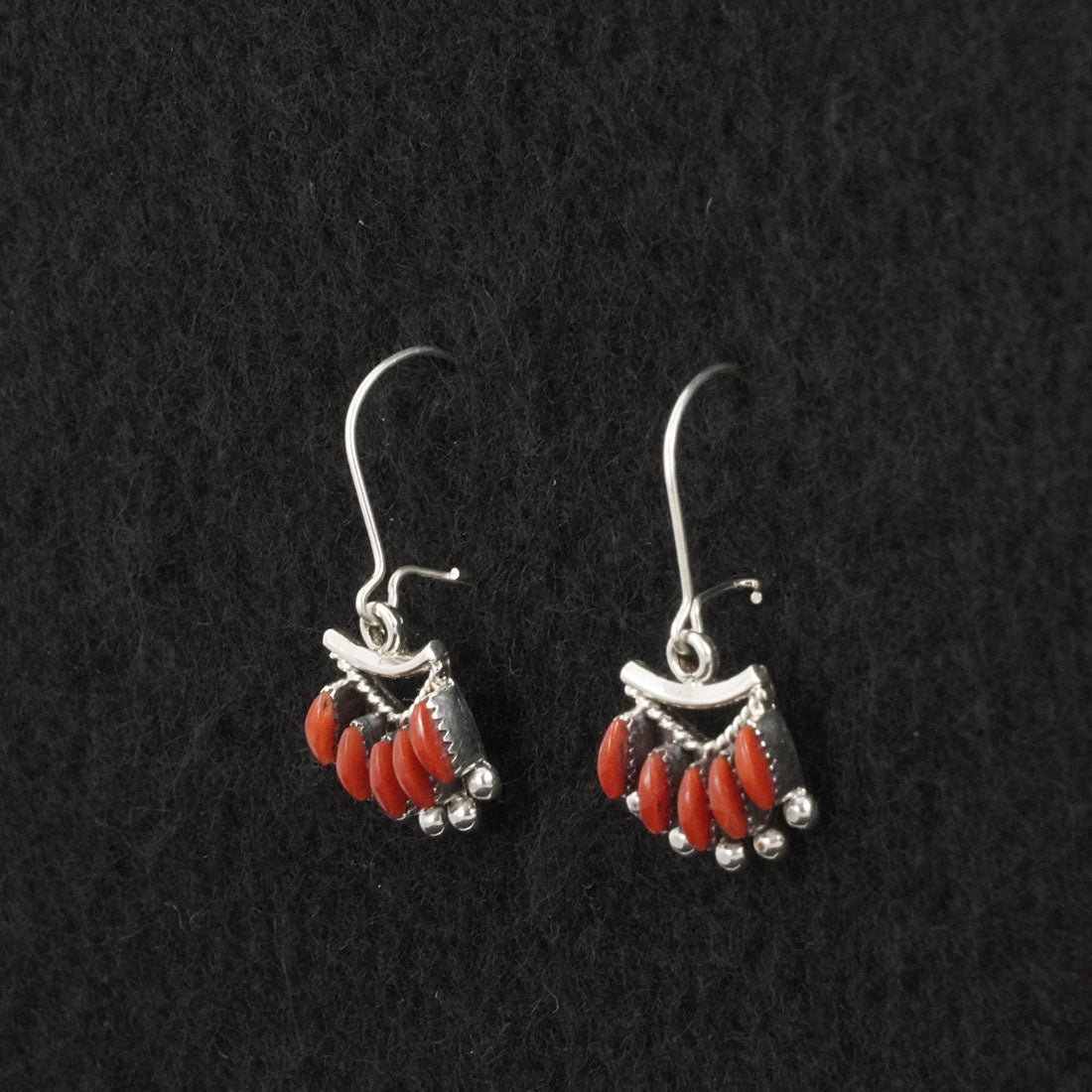 Stewart Nakatewa Coral & Sterling Silver Necklace Set