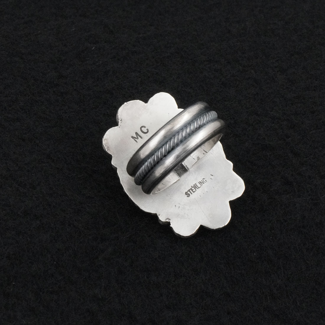 Michael Calladitto Turquoise & Sterling Silver Ring Size 6.5