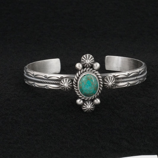 Michael Calladitto Turquoise & Sterling Silver Bracelet