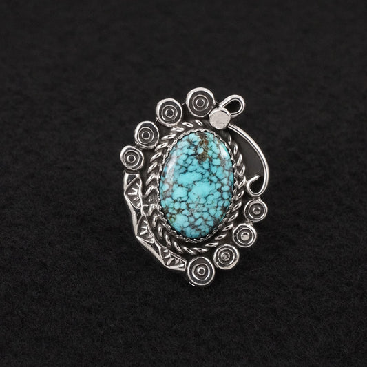 Phil Nez Turquoise & Sterling Silver Ring Adj.