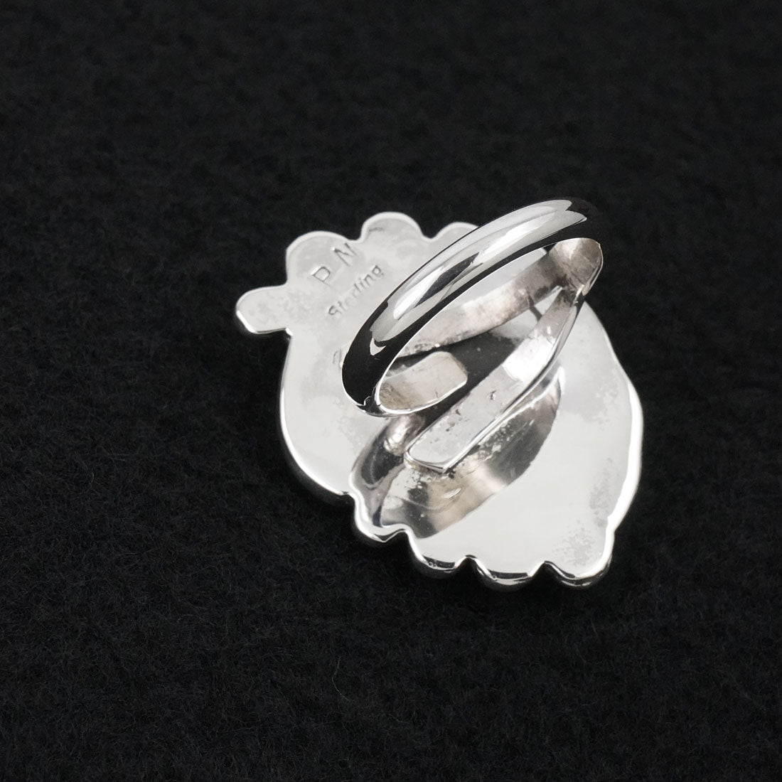 Phil Nez Turquoise & Sterling Silver Ring Adj.