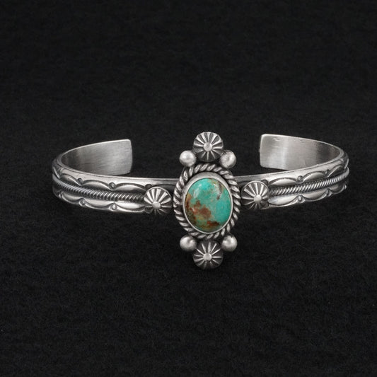 Michael Calladitto Turquoise & Sterling Silver Bracelet