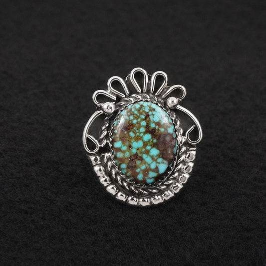 Phil Nez Turquoise & Sterling Silver Ring Adj.
