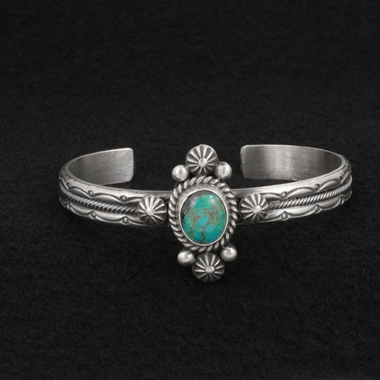 Michael Calladitto Turquoise & Sterling Silver Bracelet