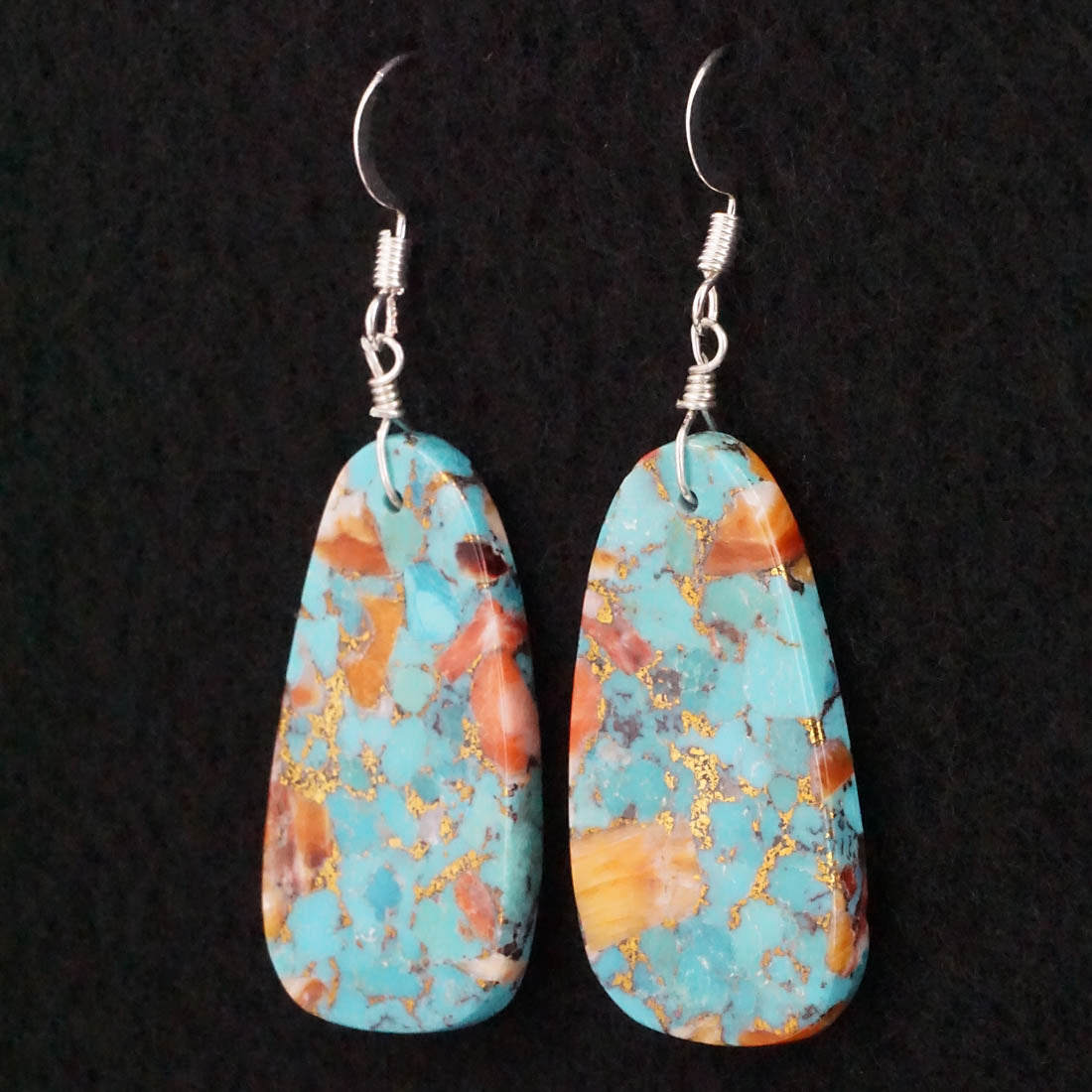 Lupe Lovato Turquoise & Spiny Oyster Earrings