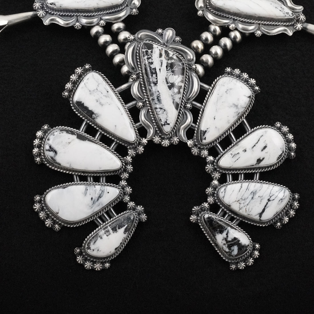 Raymond Delgarito White Buffalo & Sterling Silver Necklace Set