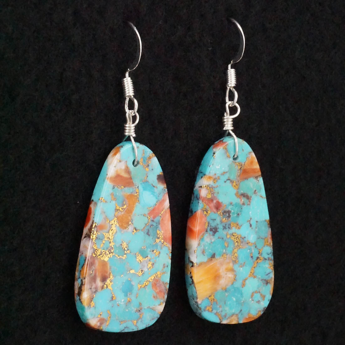 Lupe Lovato Turquoise & Spiny Oyster Earrings