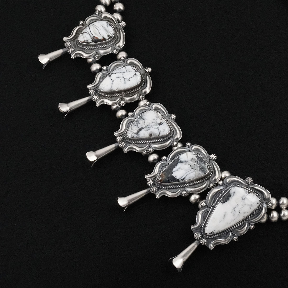 Raymond Delgarito White Buffalo & Sterling Silver Necklace Set