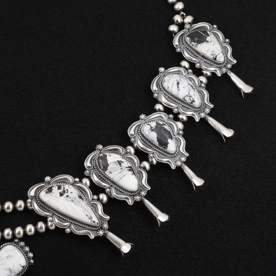 Raymond Delgarito White Buffalo & Sterling Silver Necklace Set