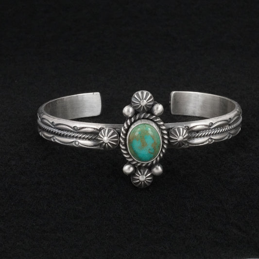 Michael Calladitto Turquoise & Sterling Silver Bracelet