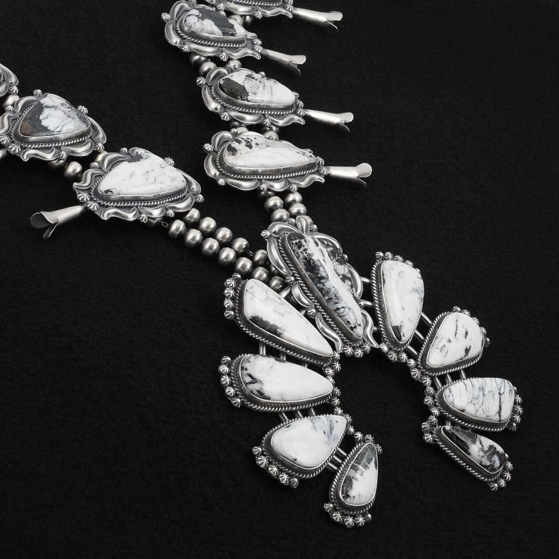 Raymond Delgarito White Buffalo & Sterling Silver Necklace Set