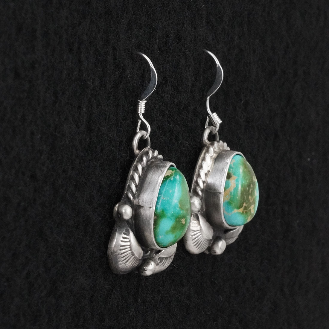 Vernon Johnson Turquoise & Sterling Silver Squash Blossom Set