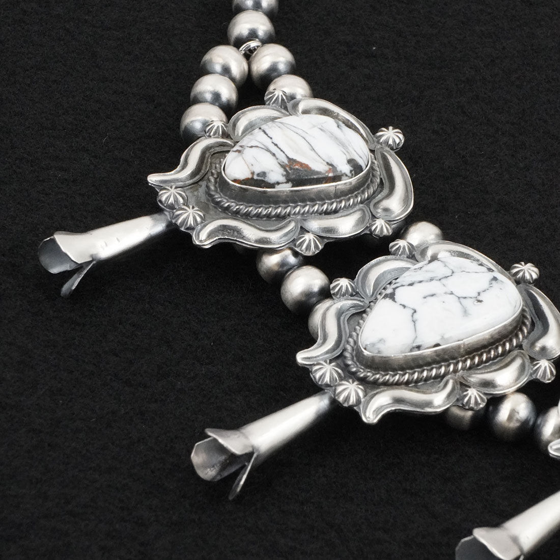 Raymond Delgarito White Buffalo & Sterling Silver Necklace Set